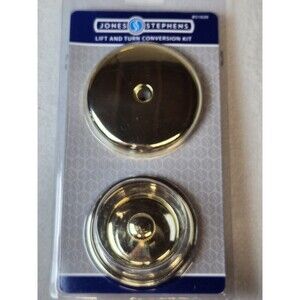 Jones Stephens Lift Turn Bathtub Drain Conversion Kit 1-Hole  Polished Brass